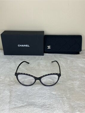 Mint Chanel women’s glasses 3393 C1460 54016 140  black frames